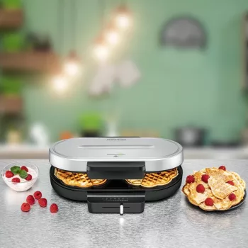 Vafelinė Rommelsbacher WA 1250, 2 vafliai, 1250 W, sidabrinė
