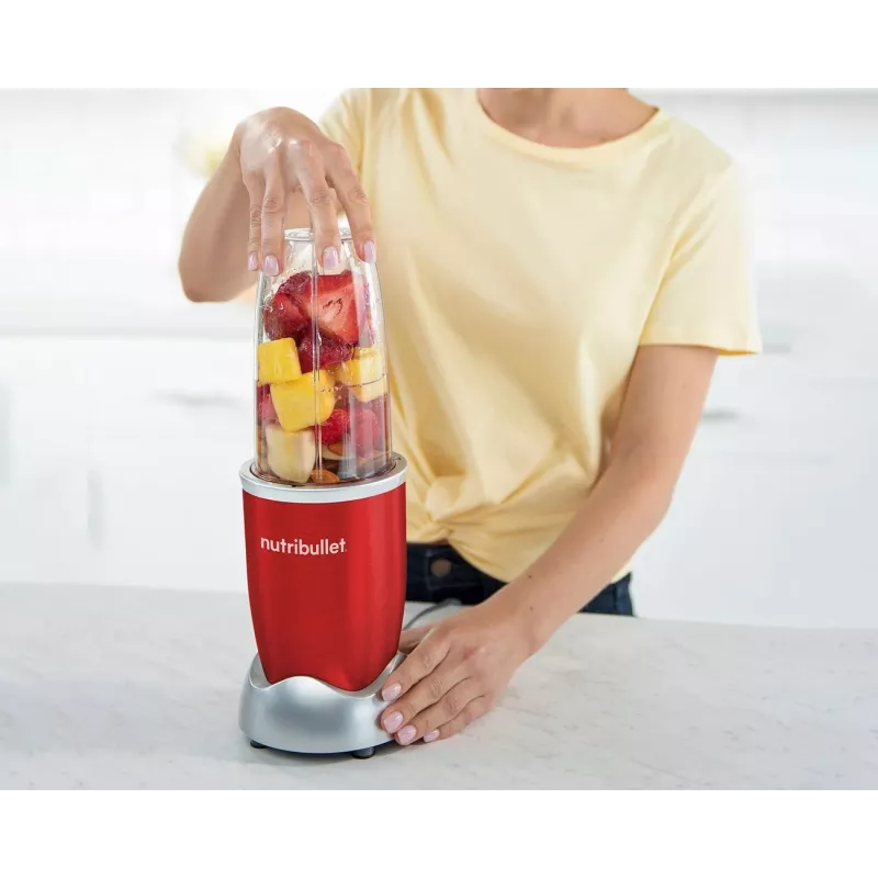 NutriBullet NB907R 0,9 L gaminimo blenderis 900 W Raudonas, Sidabrinis