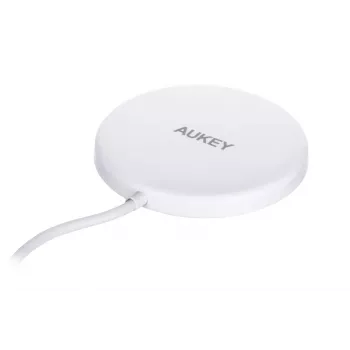 AUEKY Aircore Magnetic LC-A1 belaidis magnetinis QI įkroviklis USB-C 15W Baltas