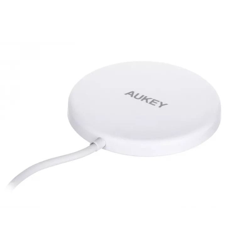AUEKY Aircore Magnetic LC-A1 belaidis magnetinis QI įkroviklis USB-C 15W Baltas