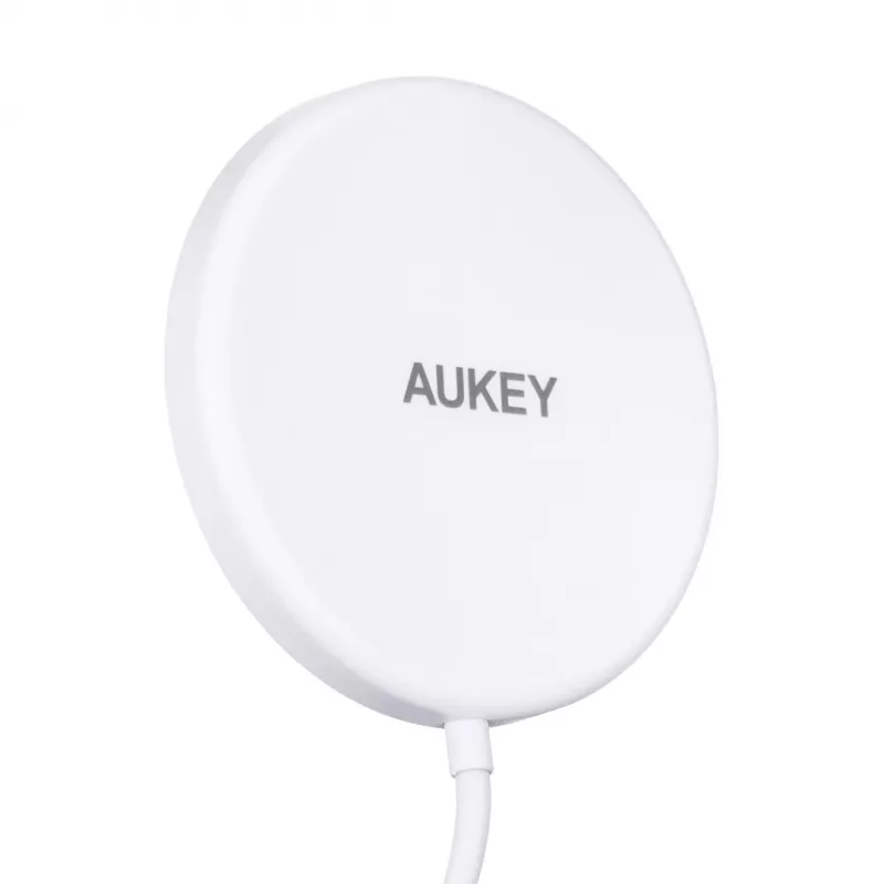AUEKY Aircore Magnetic LC-A1 belaidis magnetinis QI įkroviklis USB-C 15W Baltas