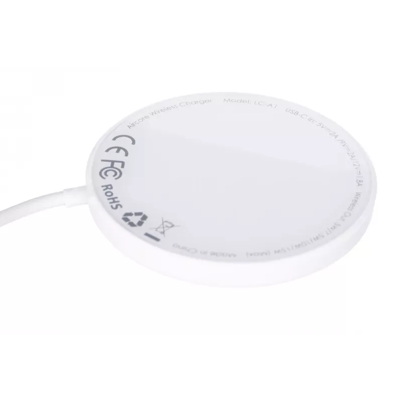 AUEKY Aircore Magnetic LC-A1 belaidis magnetinis QI įkroviklis USB-C 15W Baltas