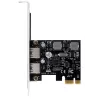 EXSYS 2 prievadų USB 3.2 Gen 1 PCIe plokštė 3A Renesas EX-11192
