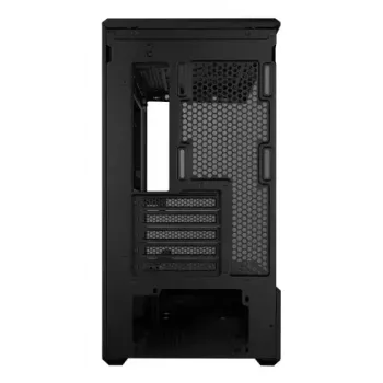 Mini bokso korpusas Lian Li Vector V100R MINI — Mini-ITX/Micro-ATX, grūdintas stiklas, 3x120 mm šoniniai + 1x120 mm galiniai ventiliatoriai, 2x 2,5 colio + 1x 3,5 colio diskų vietos, juodas