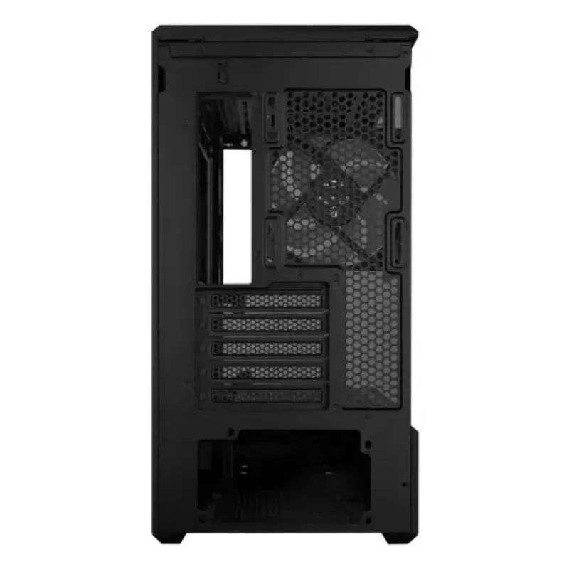 Mini bokso korpusas Lian Li Vector V100R MINI — Mini-ITX/Micro-ATX, grūdintas stiklas, 3x120 mm šoniniai + 1x120 mm galiniai ventiliatoriai, 2x 2,5 colio + 1x 3,5 colio diskų vietos, juodas