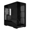 Mini bokso korpusas Lian Li Vector V100R MINI — Mini-ITX/Micro-ATX, grūdintas stiklas, 3x120 mm šoniniai + 1x120 mm galiniai ventiliatoriai, 2x 2,5 colio + 1x 3,5 colio diskų vietos, juodas