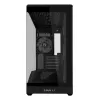 Mini bokso korpusas Lian Li Vector V100R MINI — Mini-ITX/Micro-ATX, grūdintas stiklas, 3x120 mm šoniniai + 1x120 mm galiniai ventiliatoriai, 2x 2,5 colio + 1x 3,5 colio diskų vietos, juodas