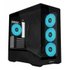 Mini bokso korpusas Lian Li Vector V100R MINI — Mini-ITX/Micro-ATX, grūdintas stiklas, 3x120 mm šoniniai + 1x120 mm galiniai ventiliatoriai, 2x 2,5 colio + 1x 3,5 colio diskų vietos, juodas