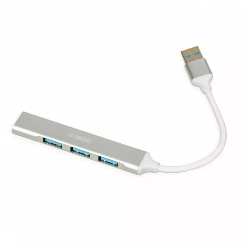 USB mazgas IBOX IUH3FAS — 1× USB 3.0, 3× USB 2.0