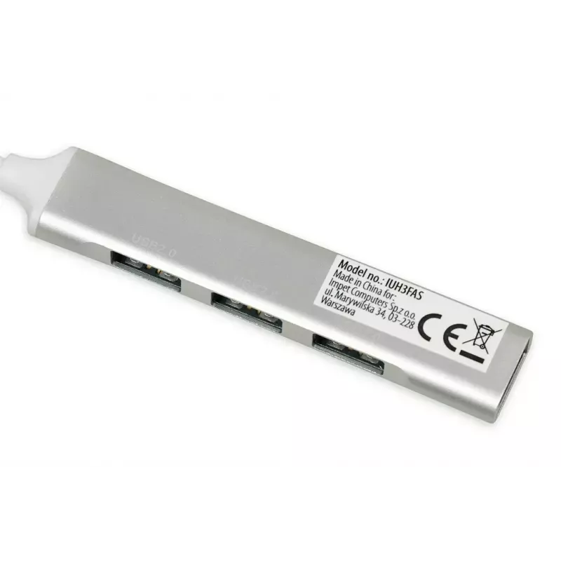 USB mazgas IBOX IUH3FAS — 1× USB 3.0, 3× USB 2.0