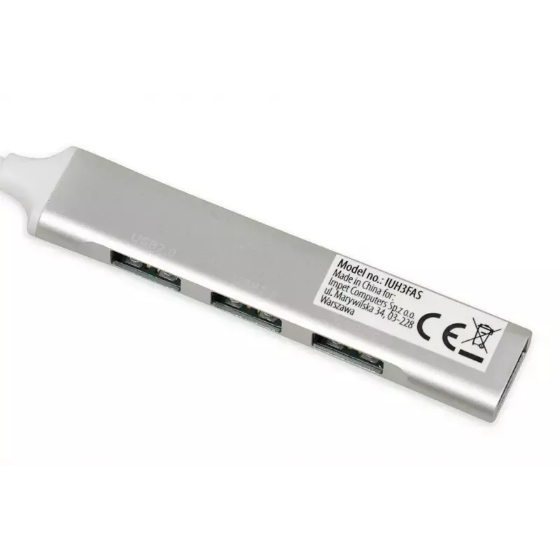 USB mazgas IBOX IUH3FAS — 1× USB 3.0, 3× USB 2.0