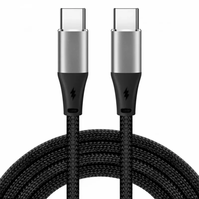 iBOX IKUTC1B USB-C kabelis, 60 W, 1 m, juodas