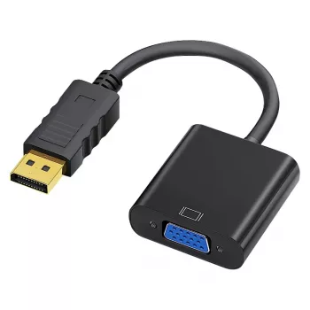 DisplayPort į VGA adapteris IBOX IADPVGA, DisplayPort kištukas į 15 kontaktų VGA lizdą, palaiko 1080p, sidabrinis