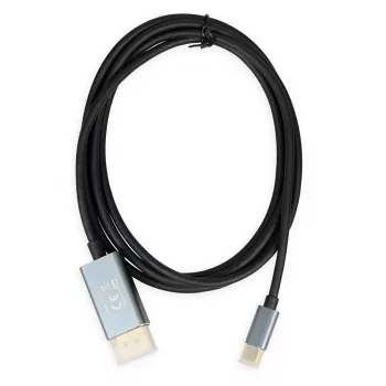 Adapteris vaizdo kabelis IBOX ITVCDP4K USB Type-C į DisplayPort 1,8 m juodas
