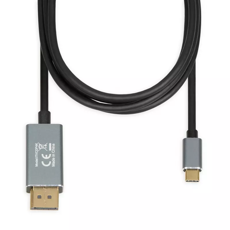 Adapteris vaizdo kabelis IBOX ITVCDP4K USB Type-C į DisplayPort 1,8 m juodas