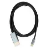 Adapteris vaizdo kabelis IBOX ITVCDP4K USB Type-C į DisplayPort 1,8 m juodas