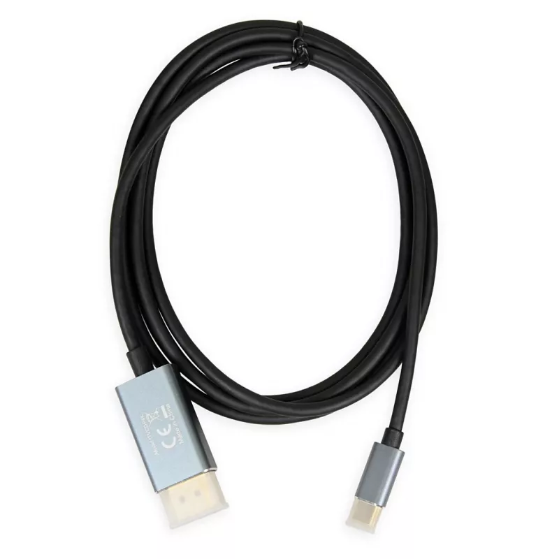 Adapteris vaizdo kabelis IBOX ITVCDP4K USB Type-C į DisplayPort 1,8 m juodas