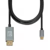 Adapteris vaizdo kabelis IBOX ITVCDP4K USB Type-C į DisplayPort 1,8 m juodas