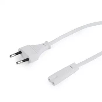 Maitinimo laidas Gembird PC-184/2-W — 1,8 m, C tipo kištukas į C8 jungtį, baltas