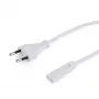 Maitinimo laidas Gembird PC-184/2-W — 1,8 m, C tipo kištukas į C8 jungtį, baltas