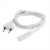 Maitinimo laidas Gembird PC-184/2-W — 1,8 m, C tipo kištukas į C8 jungtį, baltas