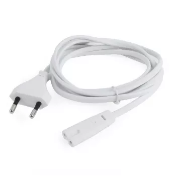 Maitinimo laidas Gembird PC-184/2-W — 1,8 m, C tipo kištukas į C8 jungtį, baltas