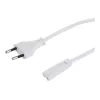 Maitinimo laidas Gembird PC-184/2-W — 1,8 m, C tipo kištukas į C8 jungtį, baltas