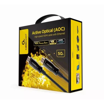 HDMI kabelis Gembird CCBP-HDMI-AOC-50M-02 50 m, HDMI Type A, HDMI 2.0, 18 Gbit/s, juodas
