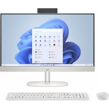 HP 24-cr0312nw AMD Ryzen™ 5 7520U 60,5 cm (23.8 inch) 1920 x 1080 All-in-One kompiuteris 16 GB LPDDR5-SDRAM 512 GB SSD Windows 11 Home Wi-Fi 6 (802.11ax) Baltas