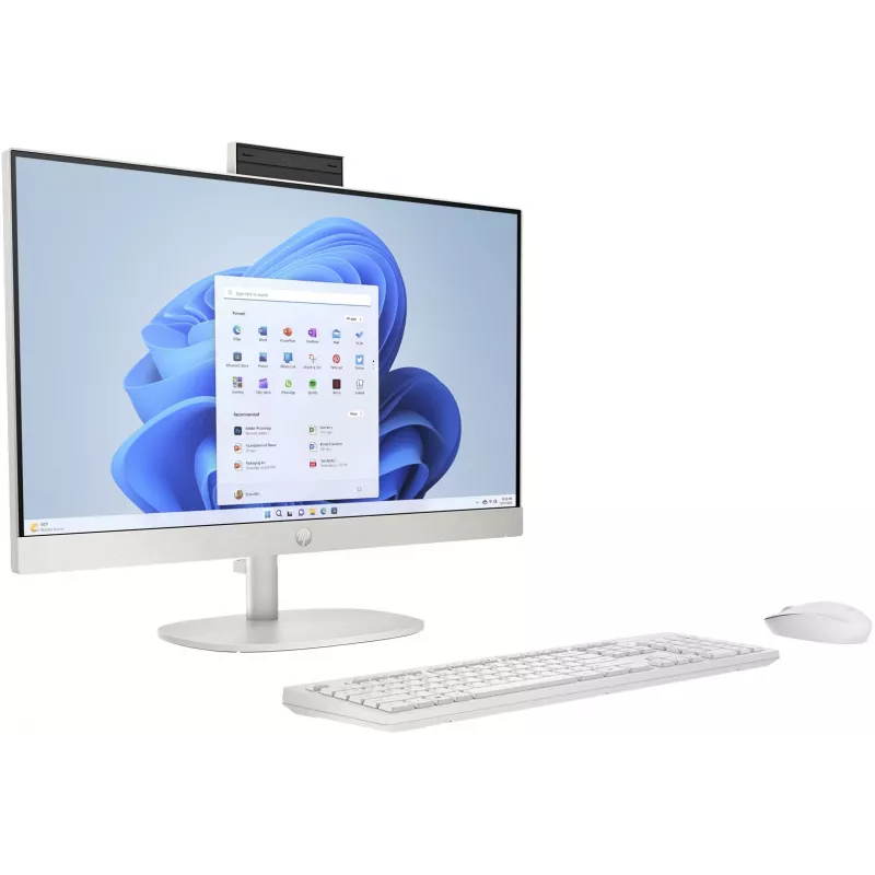 HP 24-cr0312nw AMD Ryzen™ 5 7520U 60,5 cm (23.8 inch) 1920 x 1080 All-in-One kompiuteris 16 GB LPDDR5-SDRAM 512 GB SSD Windows 11 Home Wi-Fi 6 (802.11ax) Baltas