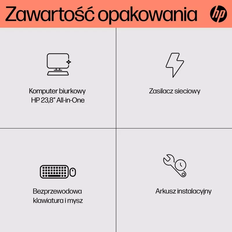 HP 24-cr0312nw AMD Ryzen™ 5 7520U 60,5 cm (23.8 inch) 1920 x 1080 All-in-One kompiuteris 16 GB LPDDR5-SDRAM 512 GB SSD Windows 11 Home Wi-Fi 6 (802.11ax) Baltas