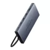 Hub 13in1 Baseus PortalJoy USB-C į HDMI+DP+VGA+C+USB+PD+RJ45+SD/TF+3.5mm (pilka)