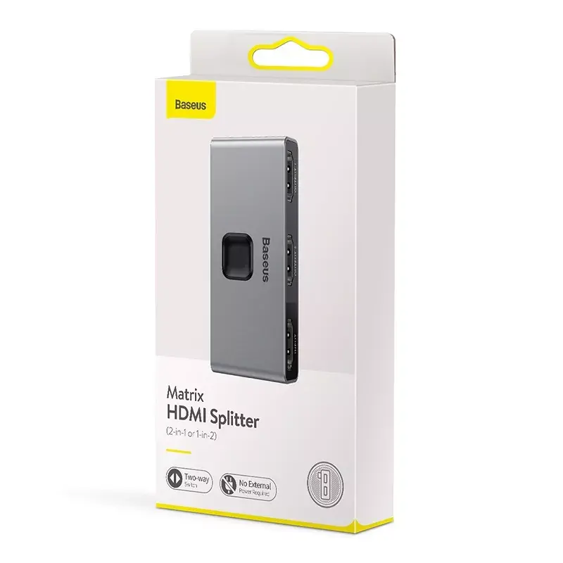 HDMI skirstytuvas Baseus Matrix 4K pilkas