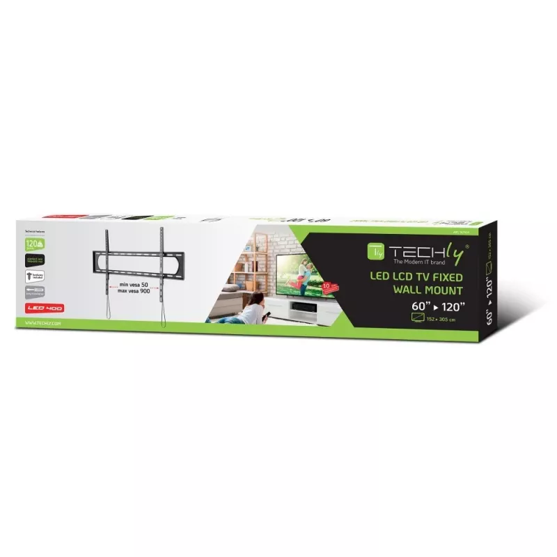 TV sieninis laikiklis 60-120 LED/LCD 120kg plonas 35mm