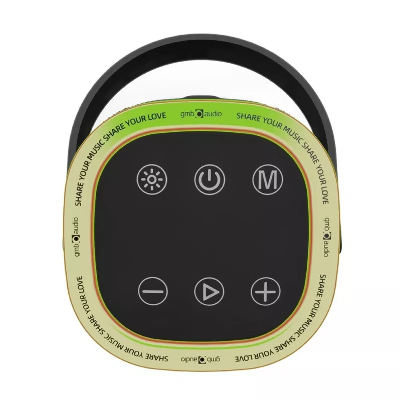Nešiojamas garsiakalbis GEMBIRD SPK-BT-LED-06, Bluetooth, įmontuotas LED apšvietimas, įkraunama baterija