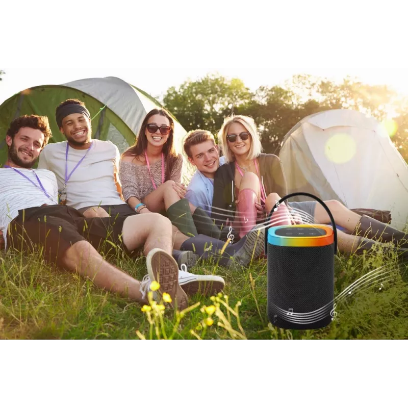 Nešiojamas garsiakalbis GEMBIRD SPK-BT-LED-06, Bluetooth, įmontuotas LED apšvietimas, įkraunama baterija