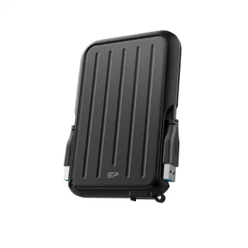 Išorinis kietasis diskas Silicon Power Armor A66 2TB USB 3.2 Gen 1 (USB-A) juodas, be maitinimo šaltinio, atsparus vandeniui