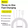 USB laidas Baseus Superior USB 2.0 1,5 m USB A / USB-C / Micro USB / Lightning baltas