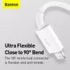 USB laidas Baseus Superior USB 2.0 1,5 m USB A / USB-C / Micro USB / Lightning baltas