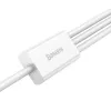 USB laidas Baseus Superior USB 2.0 1,5 m USB A / USB-C / Micro USB / Lightning baltas