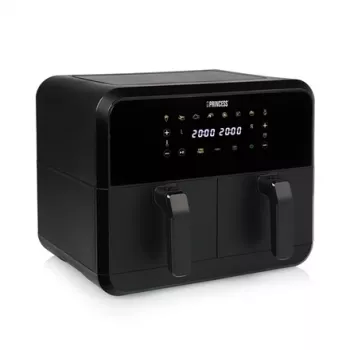Princess 182068 karšto oro gruzdintuvė su dviem krepšeliais 8 L 2400 W 220°C liečiamas LED (juoda)