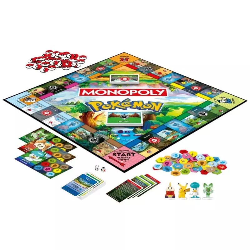 Stalo žaidimas HASBRO Monopoly Pokémon (lenkiškas leidimas) – šeimos žaidimas, kolekcinis teminis rinkinys