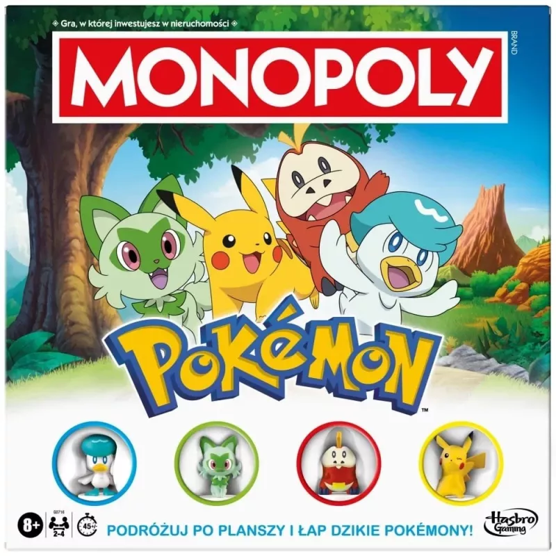 Stalo žaidimas HASBRO Monopoly Pokémon (lenkiškas leidimas) – šeimos žaidimas, kolekcinis teminis rinkinys