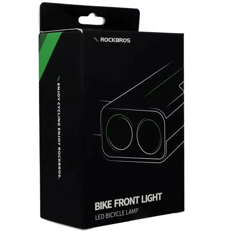 Dviračio žibintuvėlis su power bank funkcija Rockbros + USB-C į USB-A kabelis, 850 lm, juodas