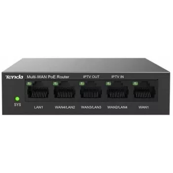 Laidinio ryšio maršrutizatorius Tenda G0-5G-PoE Gigabit Ethernet juodas IPSec VPN