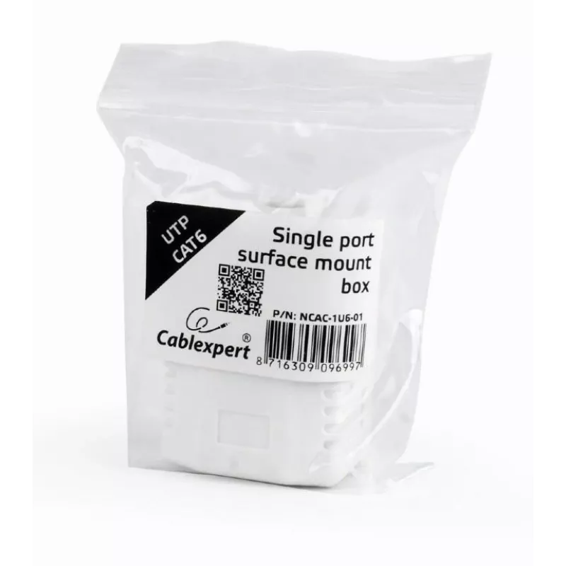 PoE adapteris Gembird NCAC-1U6-01 Cat6 kabeliams, baltas