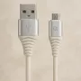 USB kabelis Cablexpert CC-USB2B-AMMBM-2M-BW2, A → Micro-USB B, 2 m, baltas