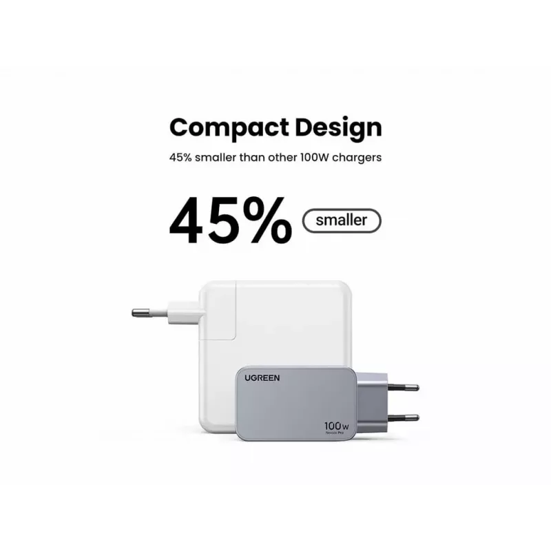 UGREEN Nexode Pro 3 prievadų GaN PD greitasis įkroviklis 2 USB Type-C