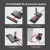 SSD korpusas UNITEK S1232A01-EU Juodas M.2/2.5 colio/3.5 colio 10 Gbit/s