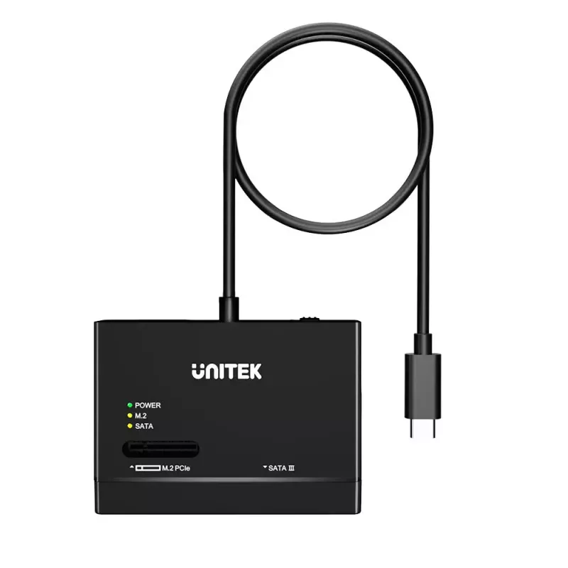 SSD korpusas UNITEK S1232A01-EU Juodas M.2/2.5 colio/3.5 colio 10 Gbit/s